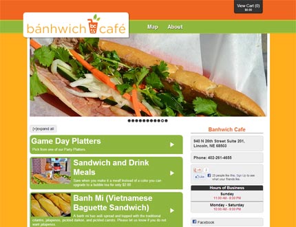 Banhwich Cafe Website