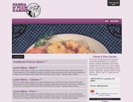 Panda and Plum Garden Website